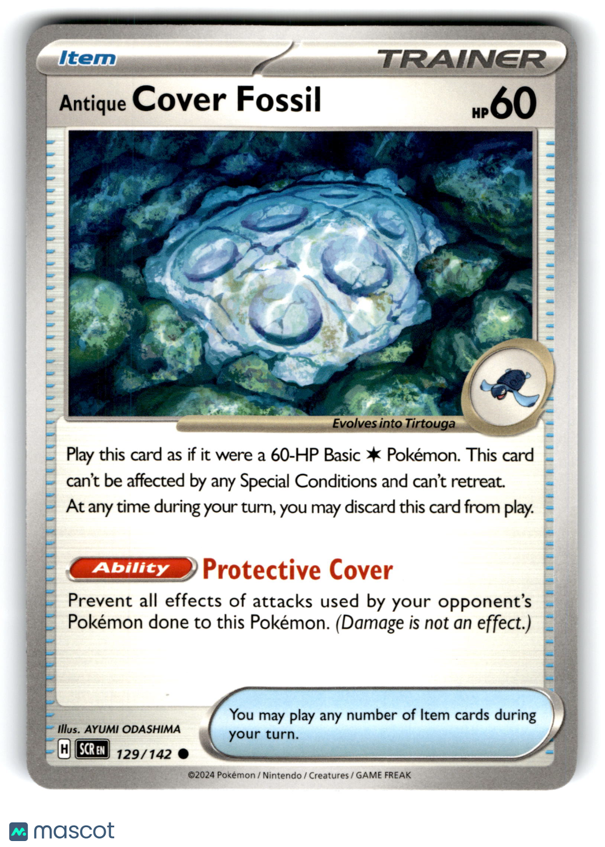 2024 Pokemon Antique Cover Fossil #129/142