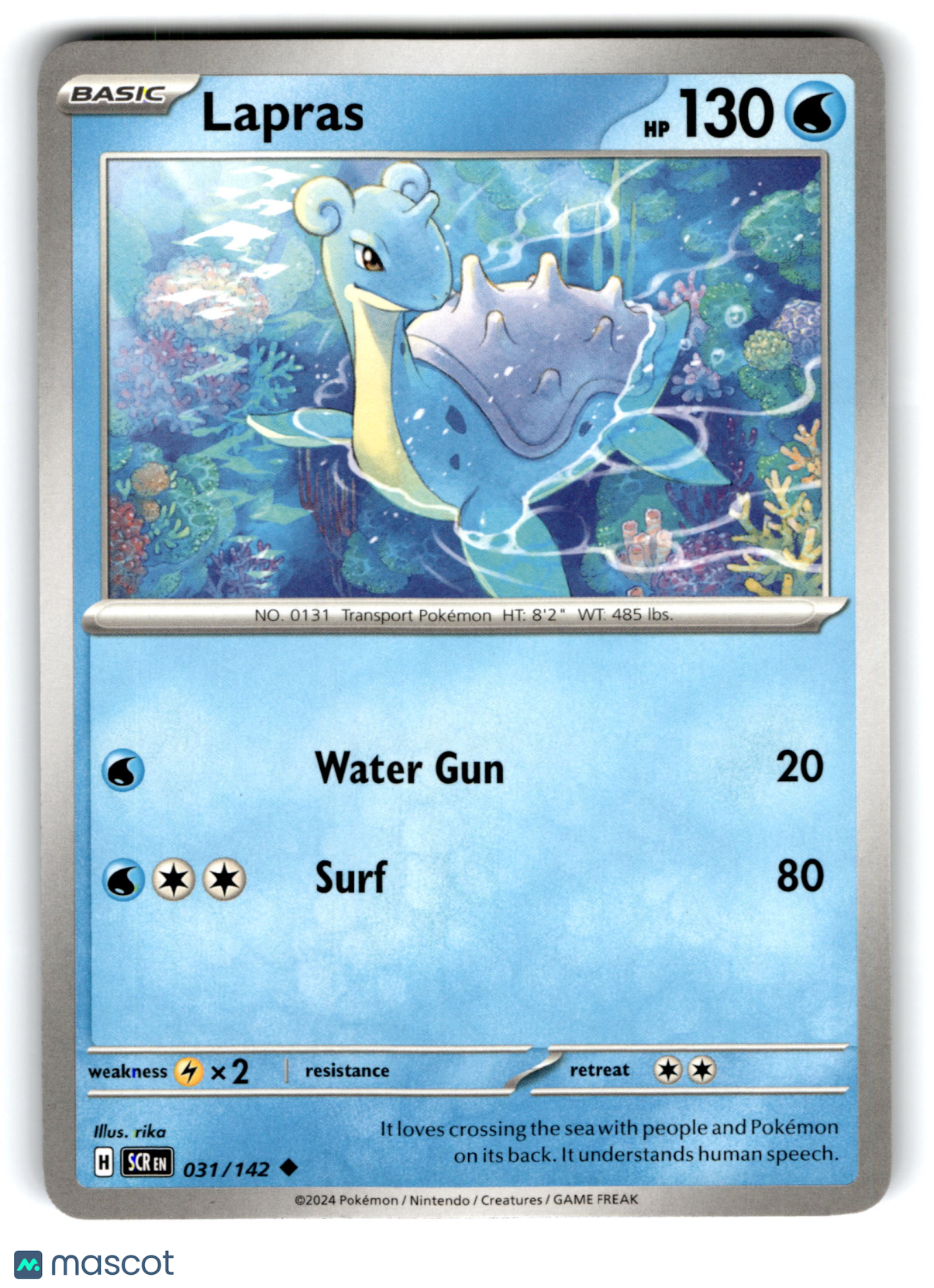 2024 Pokemon Lapras #31/142