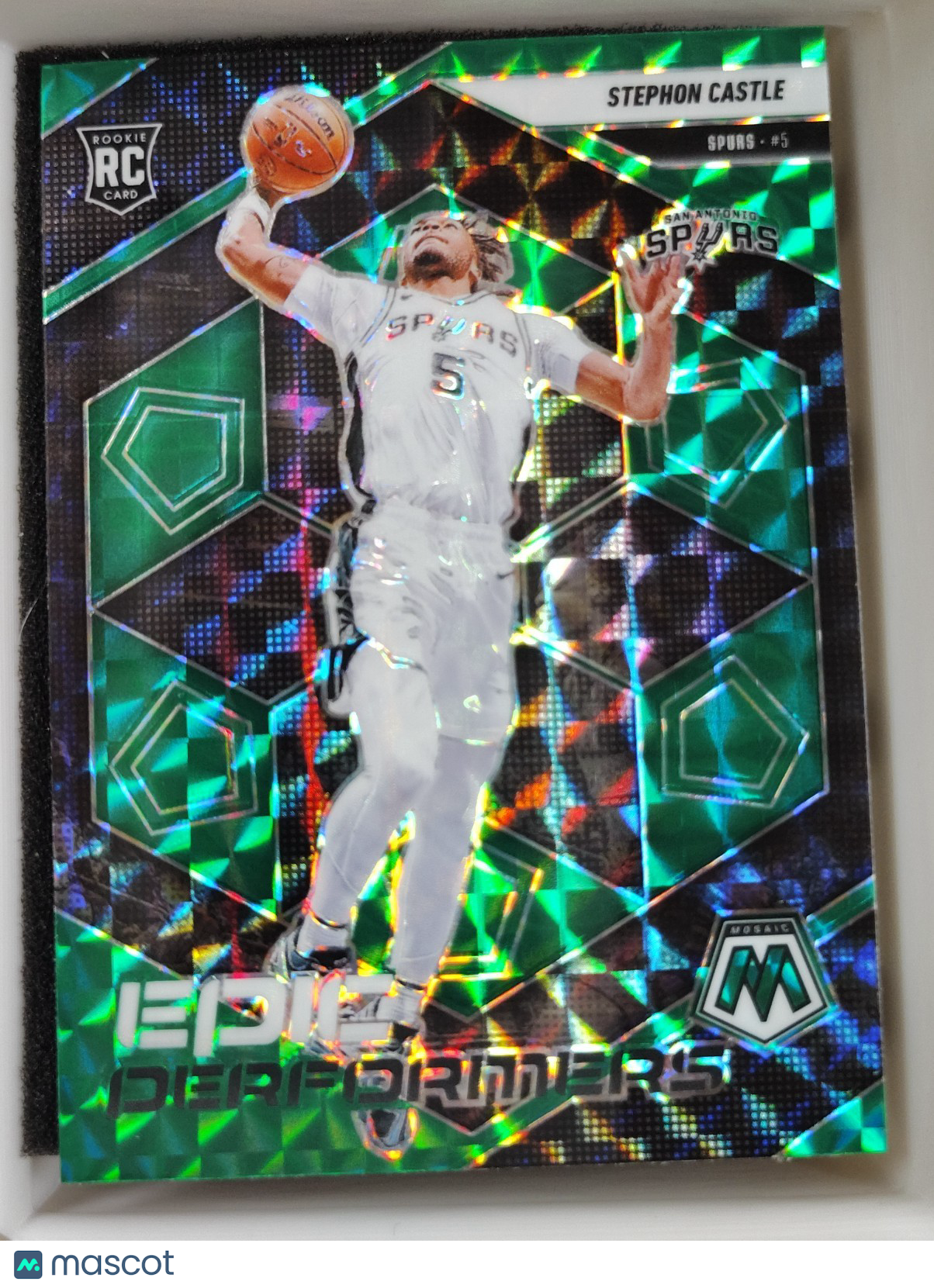 2024-25 Panini Mosaic Epic Performers #15  Stephon Castle Green Mosaic