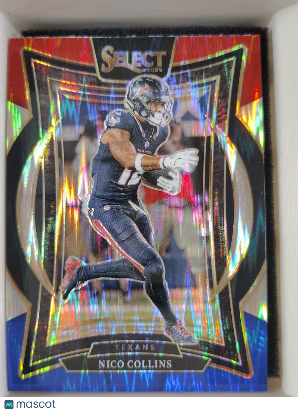 2024 Panini Select - Concourse Nico Collins #86 Red & Blue Shock Prizm