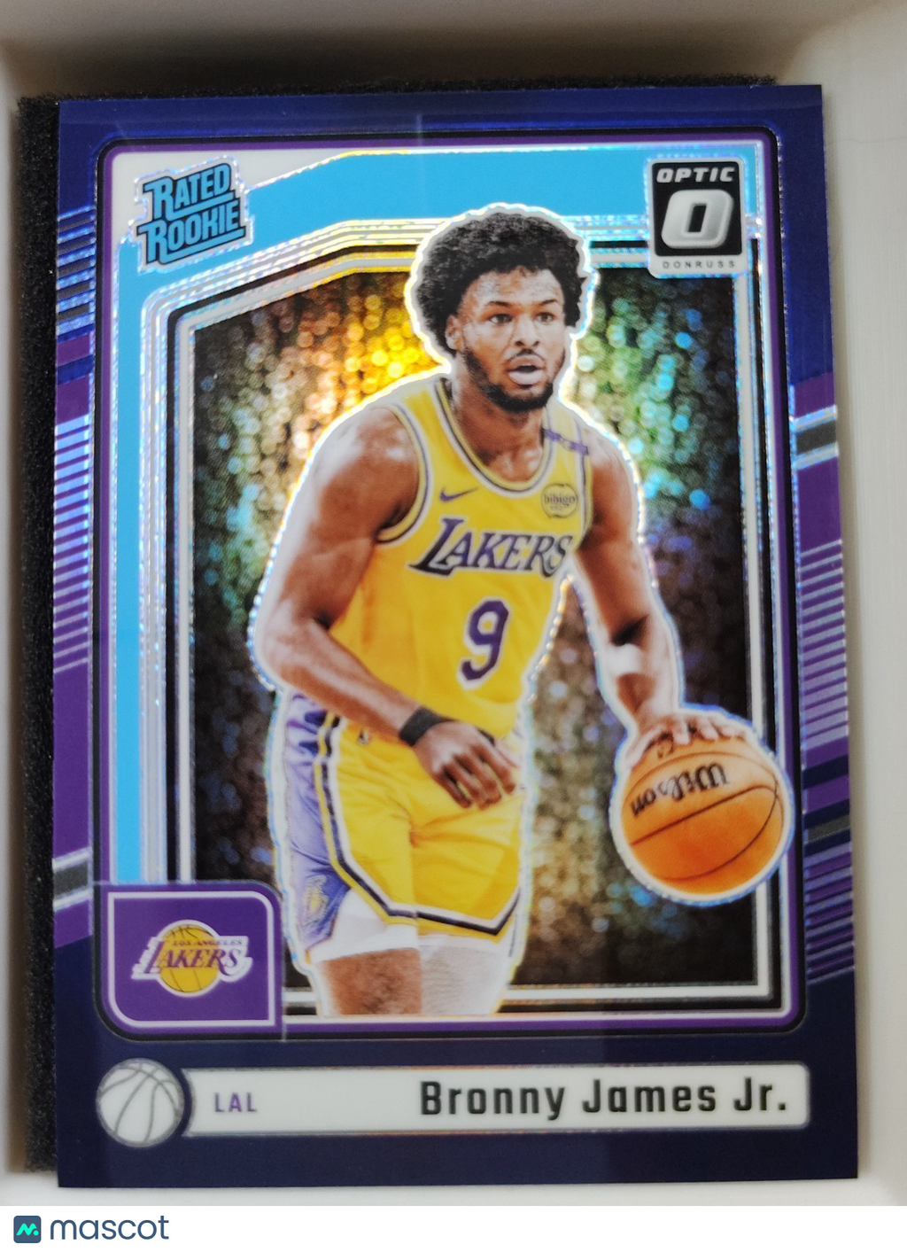 2024-25 Panini Donruss Optic Rated Rookies Bronny James #282 Purple