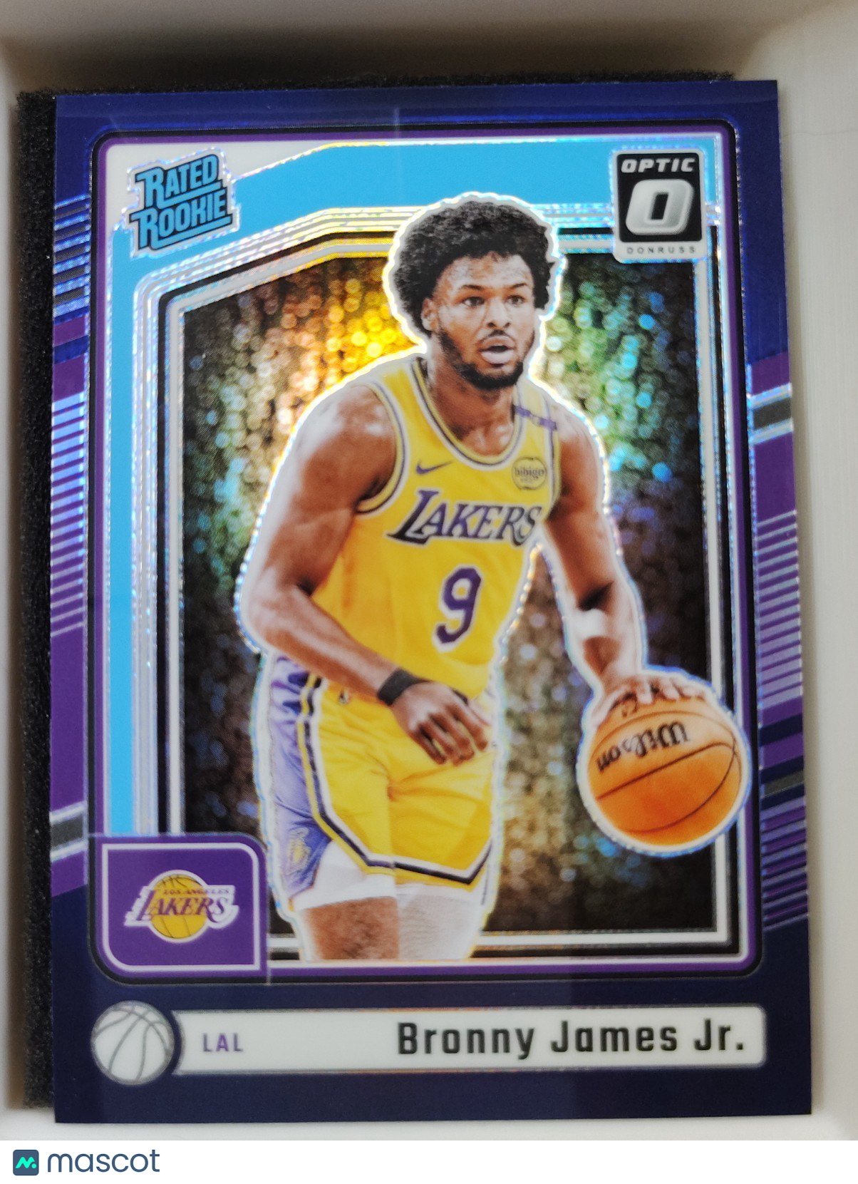 2024-25 Panini Donruss Optic Rated Rookies Bronny James #282 Purple