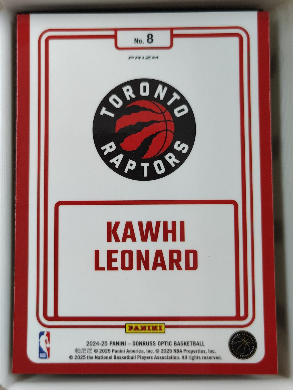 2024-25 Panini Donruss Optic Winner Stays Kawhi Leonard #8 Purple Prizm