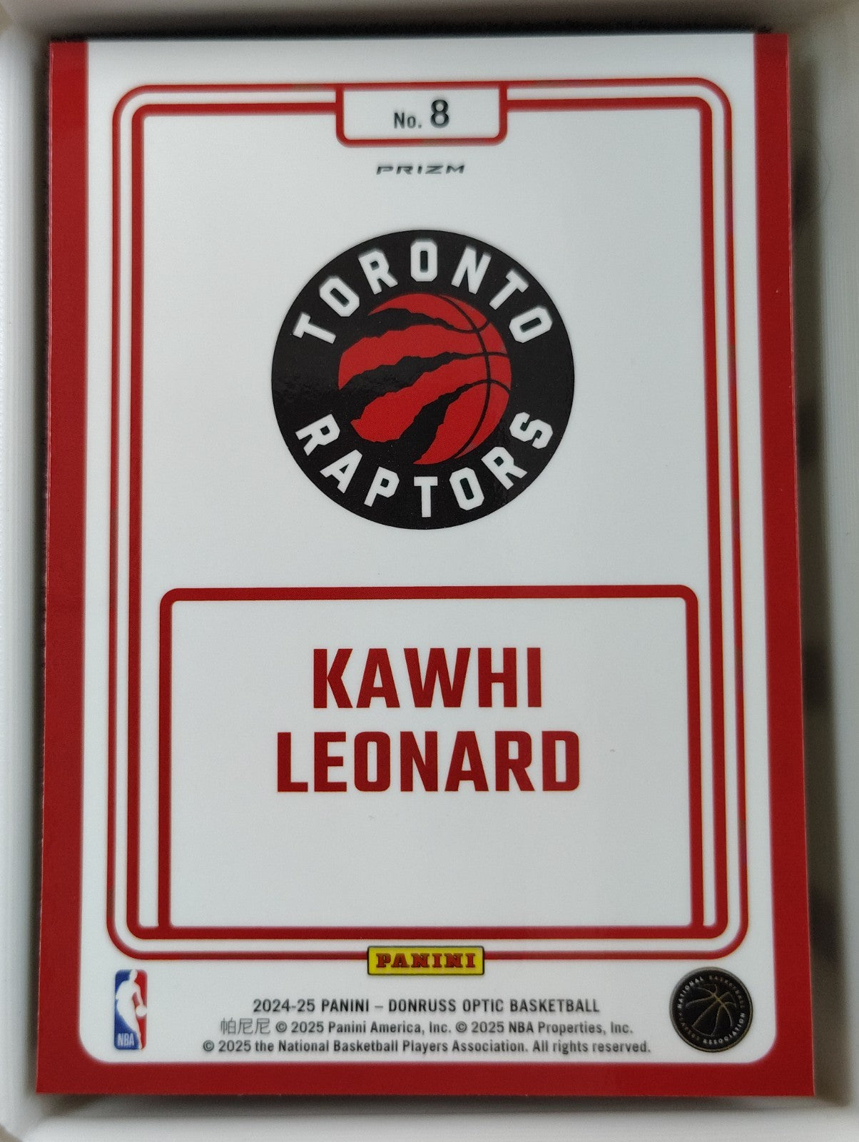 2024-25 Panini Donruss Optic Winner Stays Kawhi Leonard #8 Purple Prizm