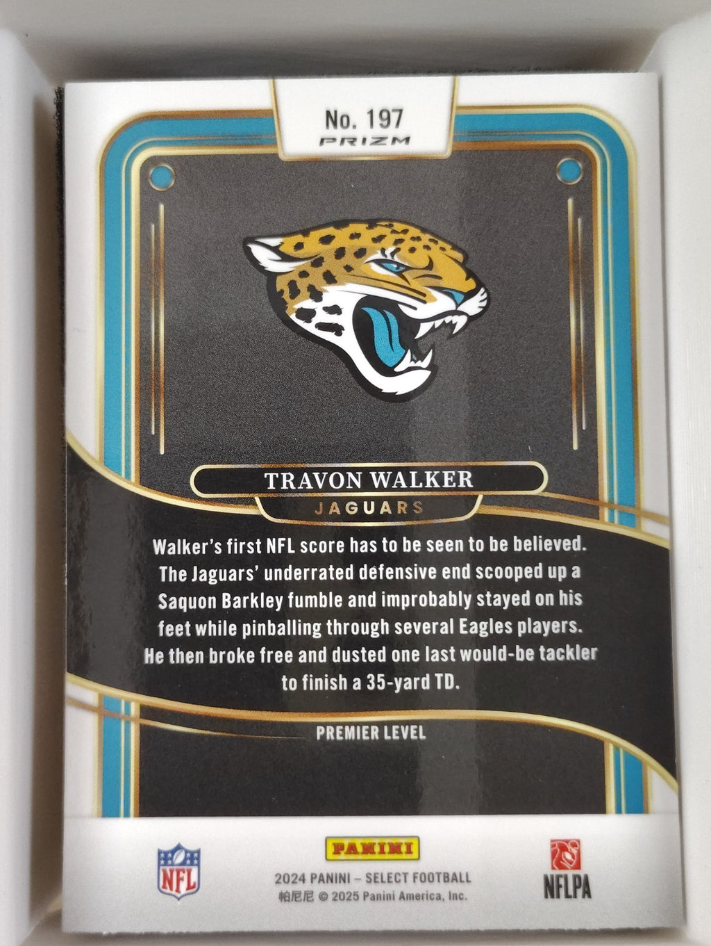 2024 Panini Select - Premier Level Travon Walker #197 Red & Blue Shock Prizm