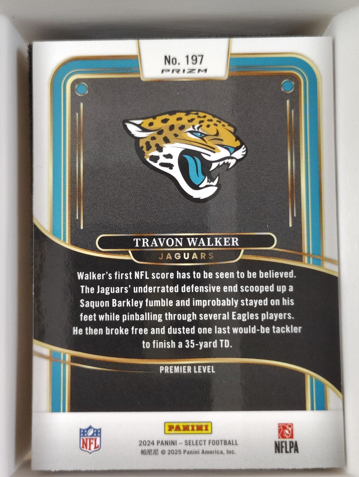 2024 Panini Select - Premier Level Travon Walker #197 Red & Blue Shock Prizm