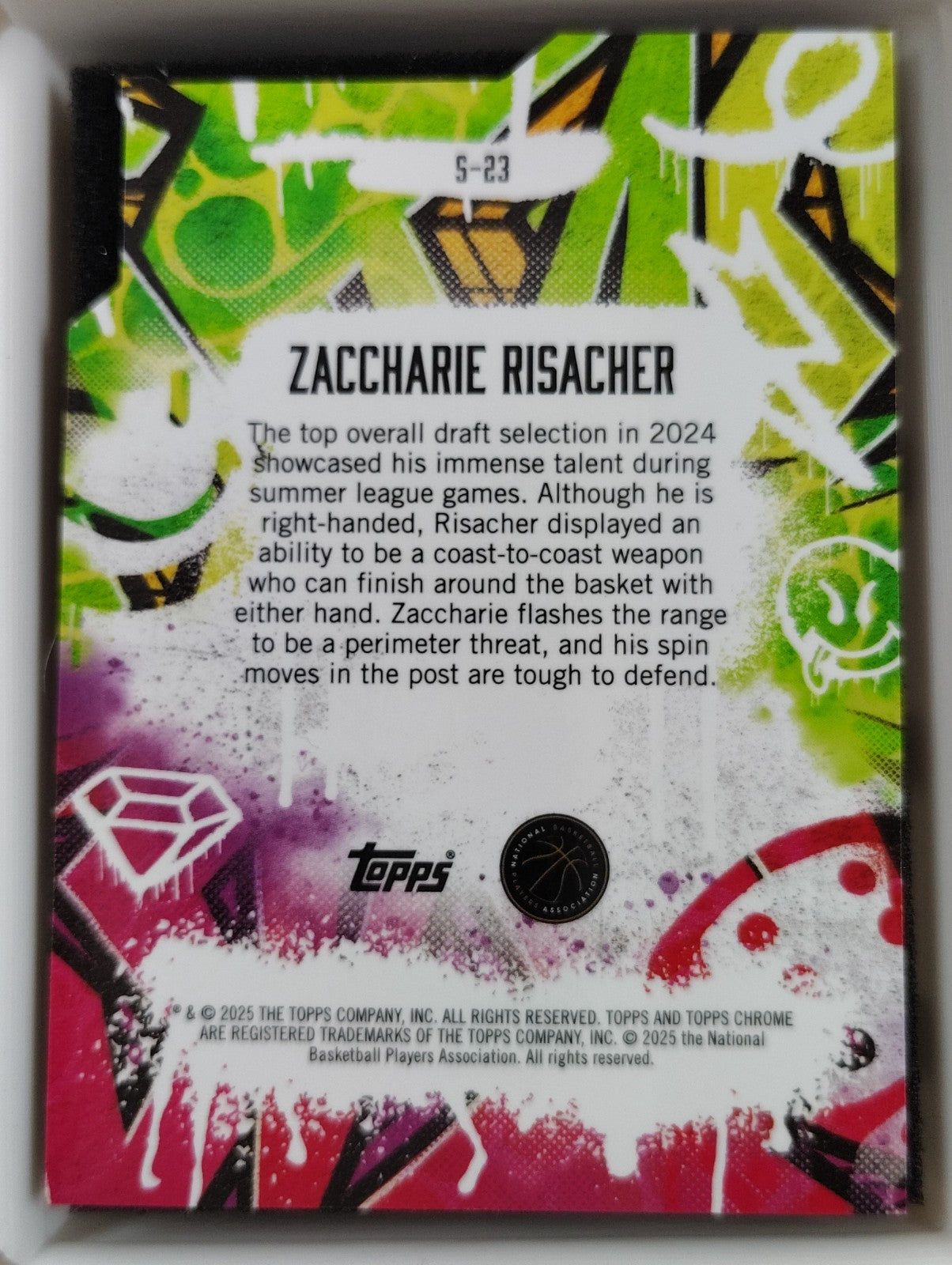 2024-25 Topps Finest Showstoppers #S-23 Zaccharie Risacher X-Fractor