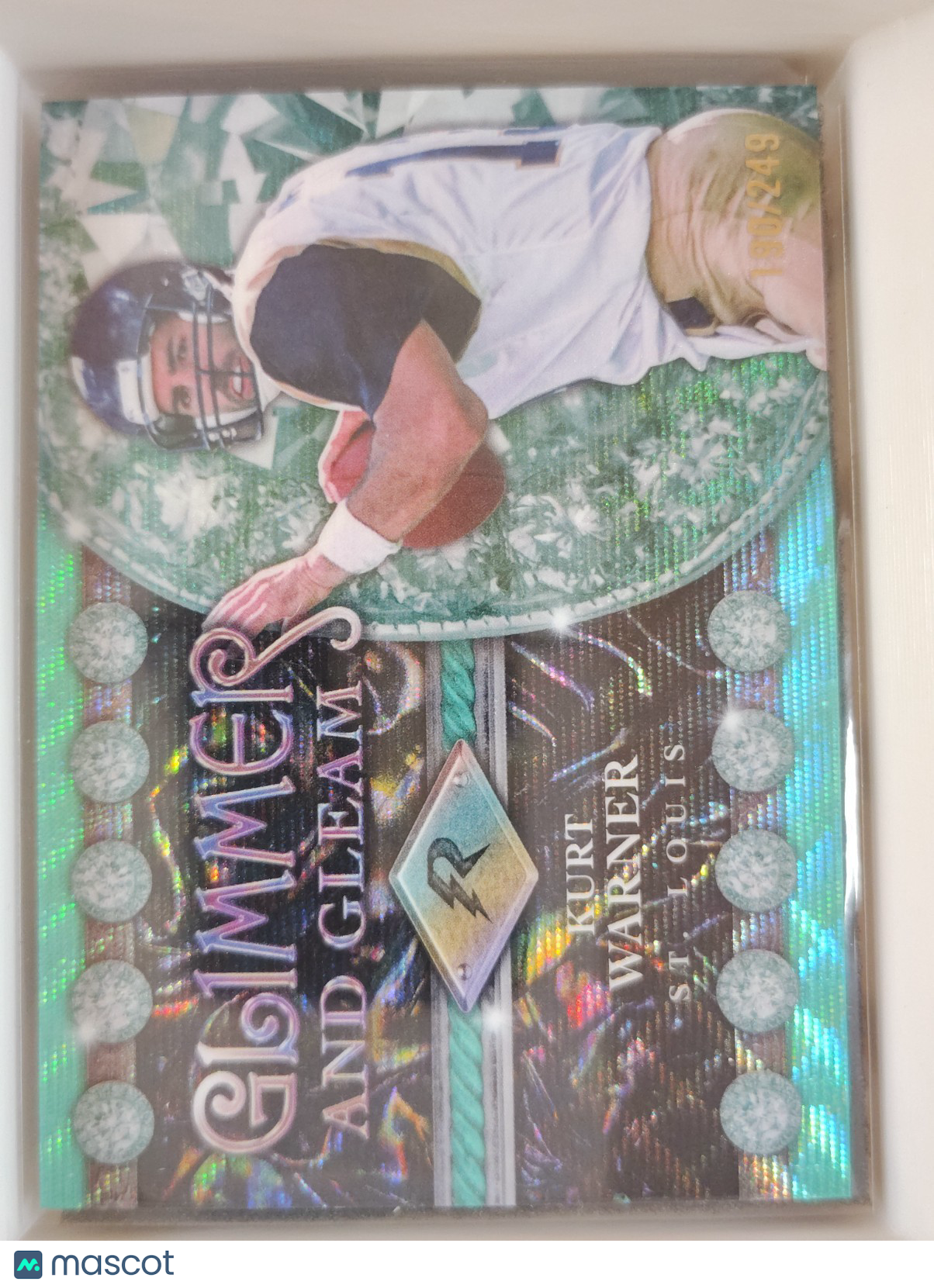 2024 Topps Resurgence - Glimmer and Gleam Kurt Warner #GG-6 Teal Wave 180/249