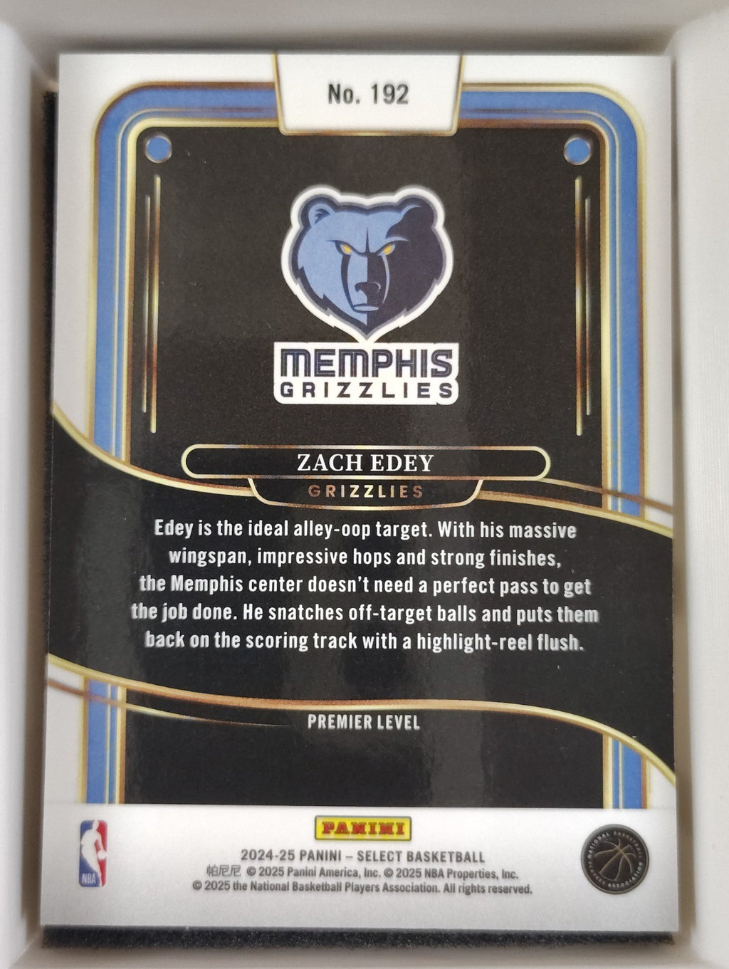 2024-25 Panini Select - Premier Level Zach Edey #192