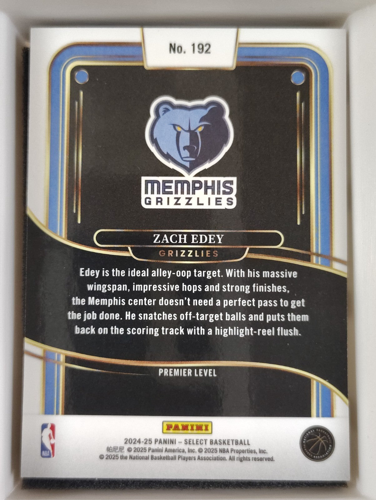 2024-25 Panini Select - Premier Level Zach Edey #192