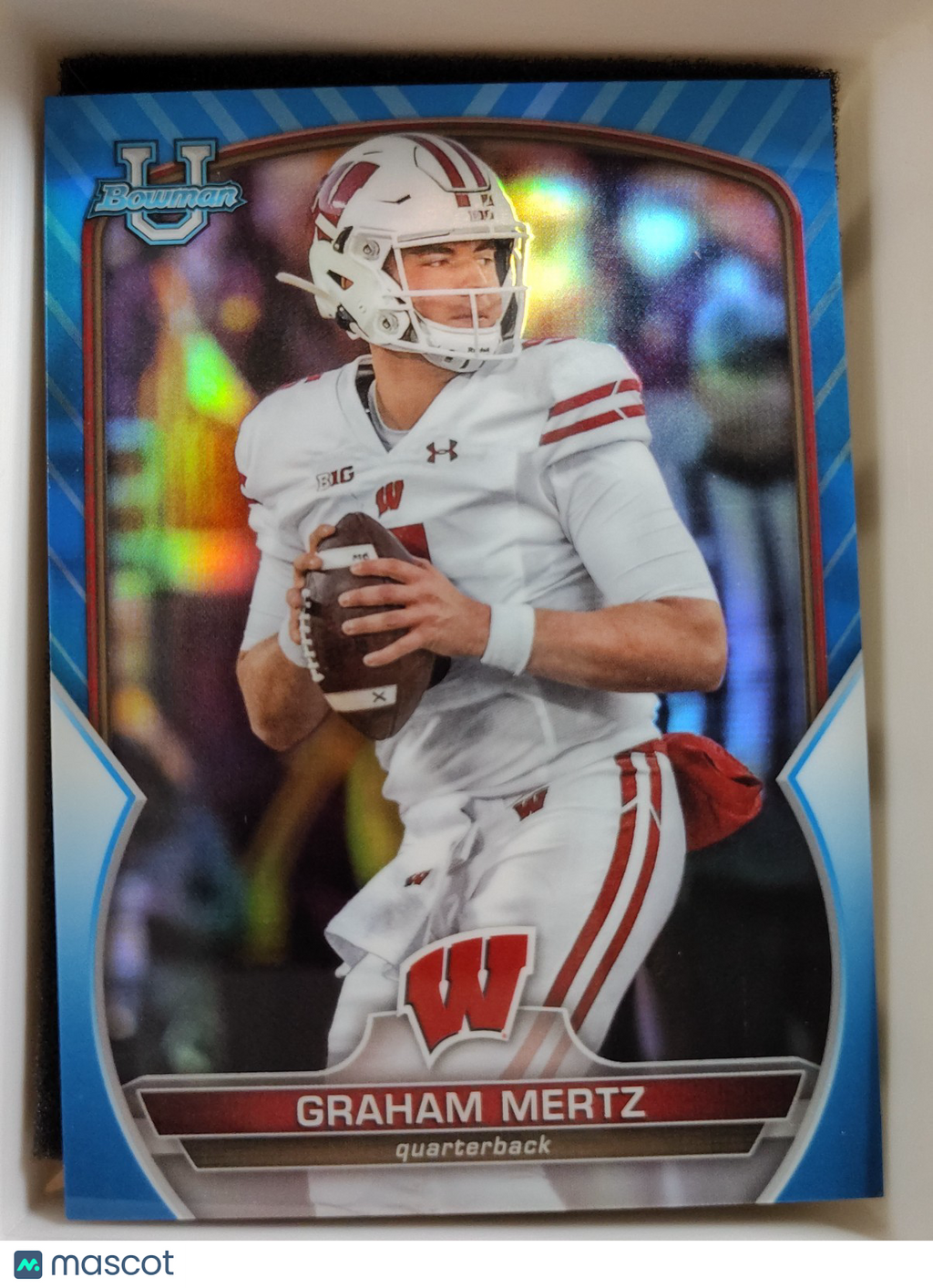 2022 Bowman University Chrome #17 Graham Mertz Sky Blue 178/199