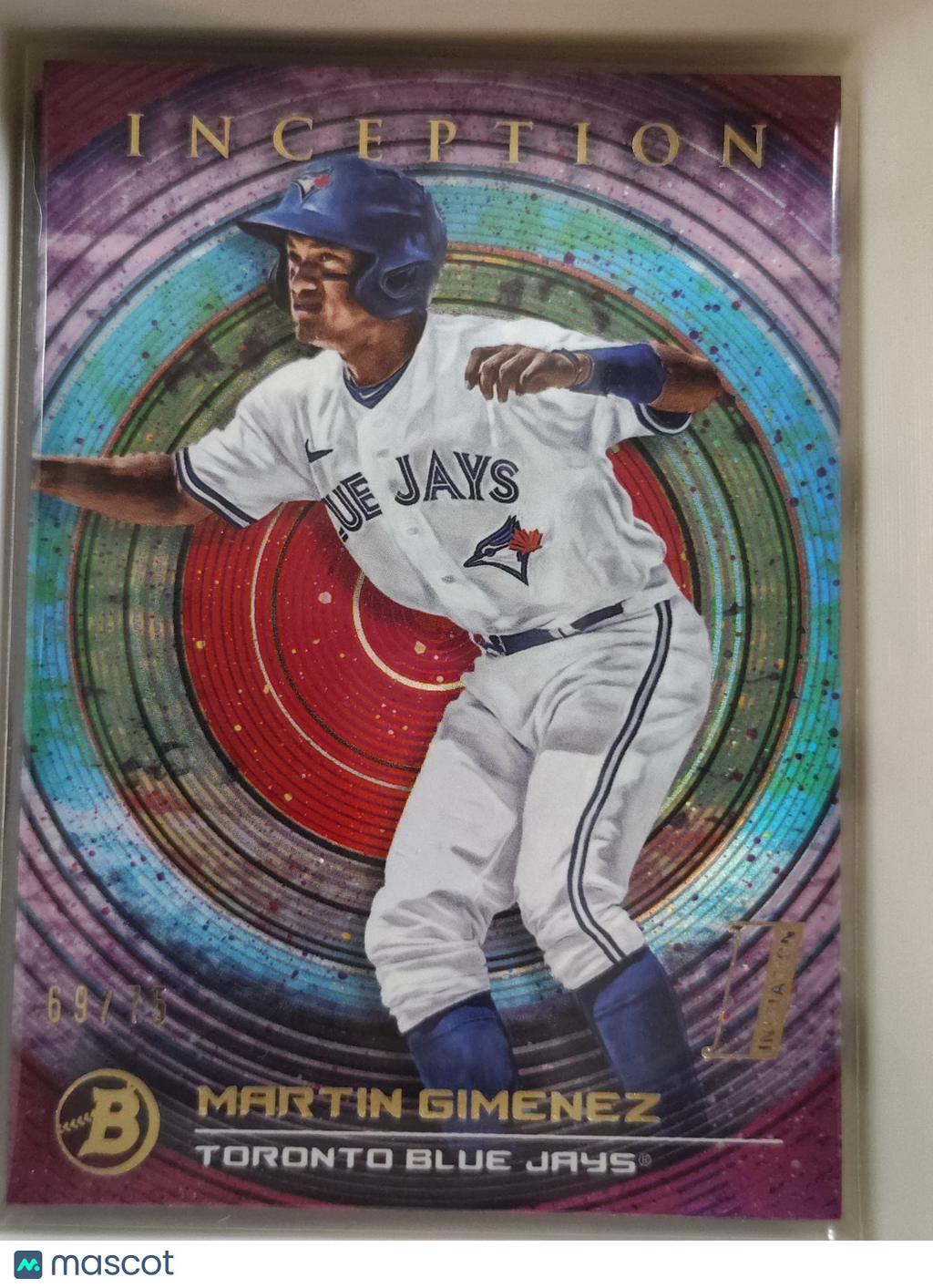 2022 Bowman Inception #11 Martin Gimenez 69/75 Fushia