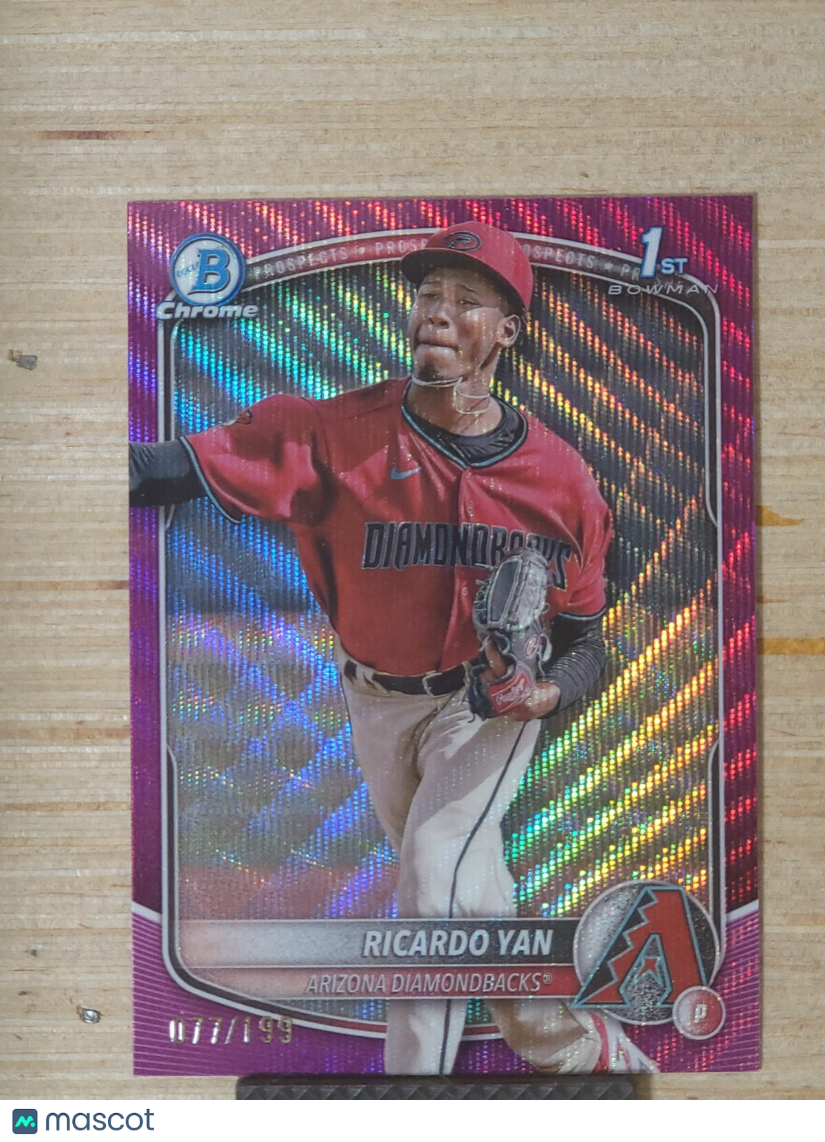 2025 Bowman Chrome - Prospects Ricardo Yan #BCP-31 Purple Wave 077/199