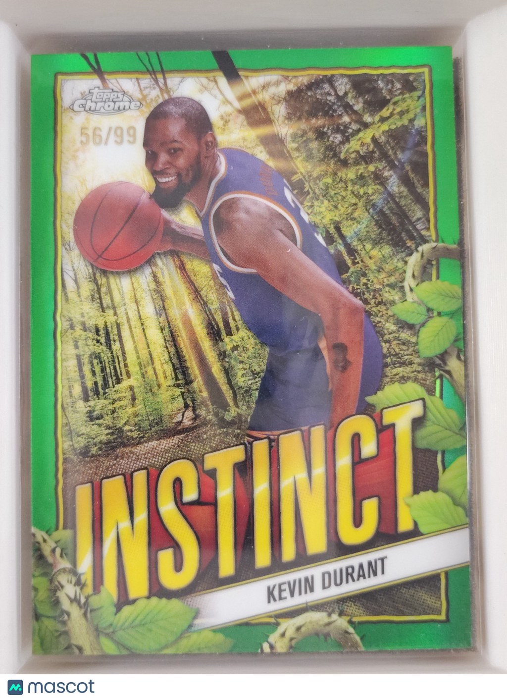 2024-25 Topps Chrome - Instinct Kevin Durant #INS-8 Green Refractor 56/99