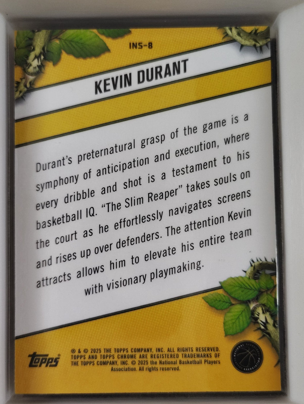 2024-25 Topps Chrome - Instinct Kevin Durant #INS-8 Green Refractor 56/99