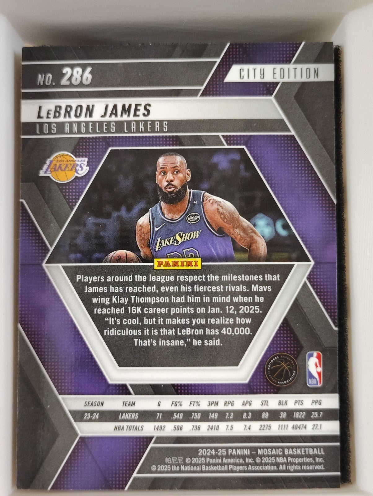 2024-25 Panini Mosaic - City Edition LeBron James #286
