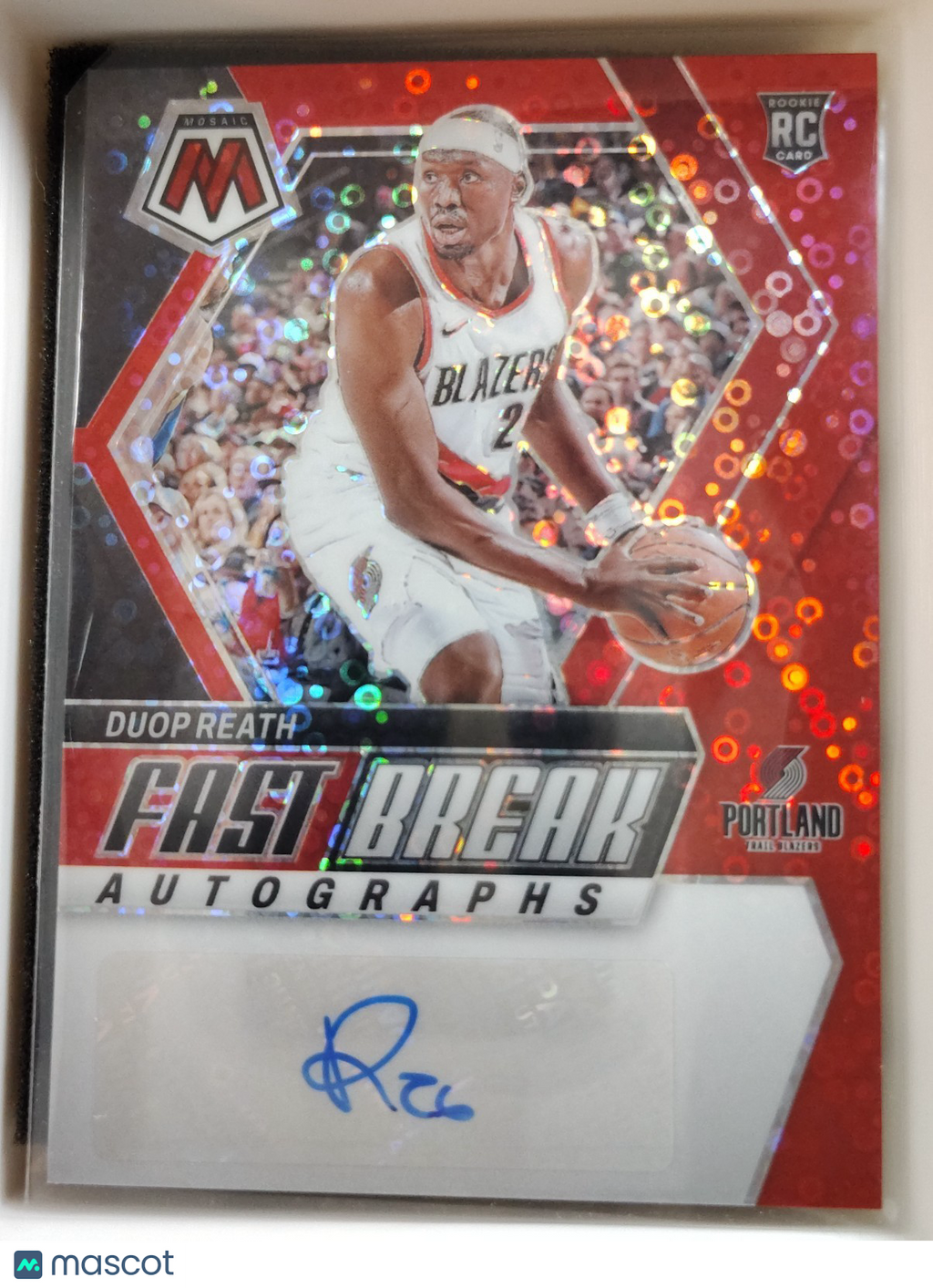 2024 Panini Mosaic Fast Break Signatures Duop Reath #FB-DUP Red Fast Break 21/49