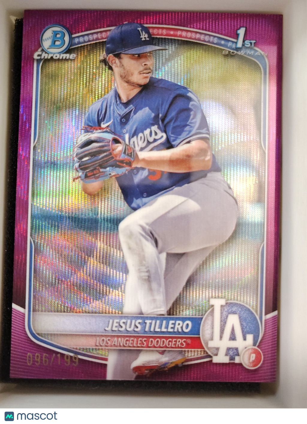 2025 Bowman - Chrome Prospects Jesus Tillero #BCP-117 Fuchsia Wave 096/199