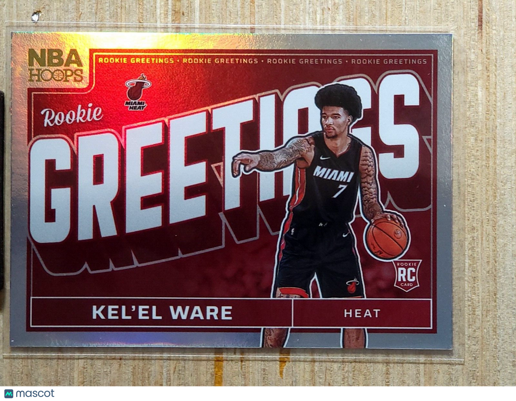 2024-25 Panini NBA Hoops Rookie Greetings #2 Kel'el Ware Holo