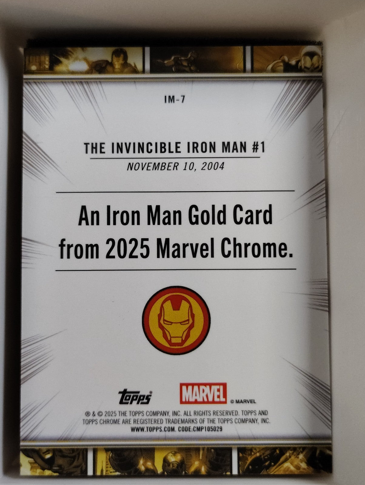 2025 Topps Chrome Marvel #IM-7 The Invincible Iron Man #1