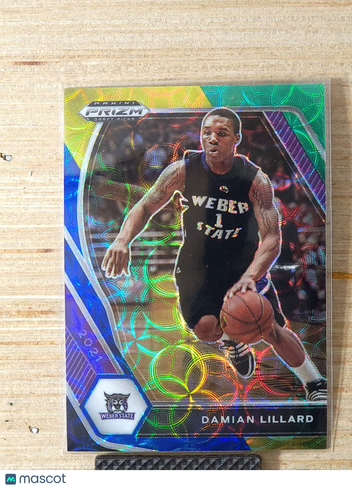 2021-22 Panini Prizm Draft Picks - Damian Lillard #83 Choice Yellow Blue Green