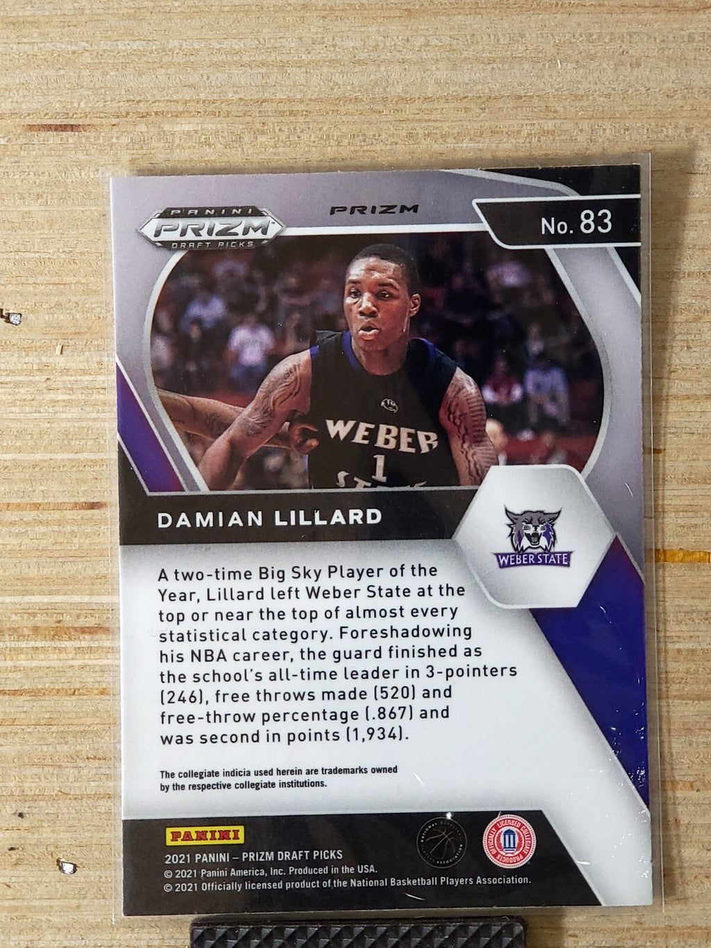 2021-22 Panini Prizm Draft Picks - Damian Lillard #83 Choice Yellow Blue Green