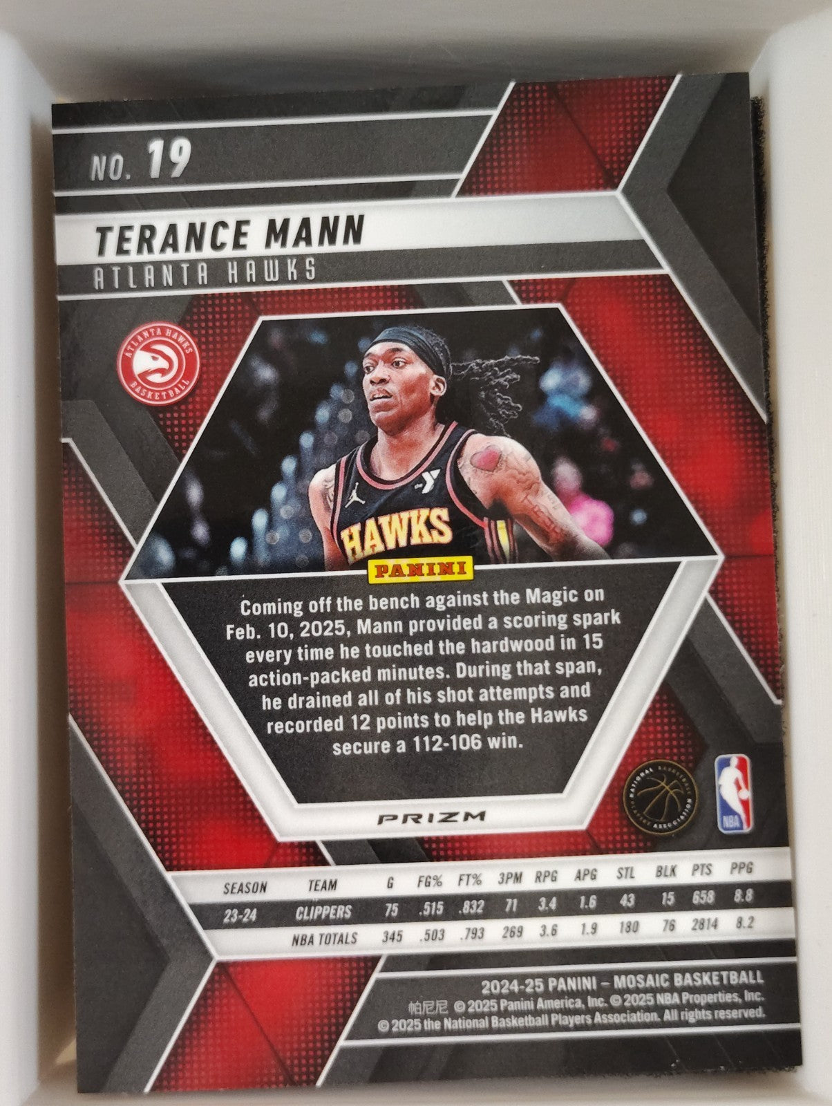 2024-25 Panini Mosaic - Terance Mann #19 Fast Break