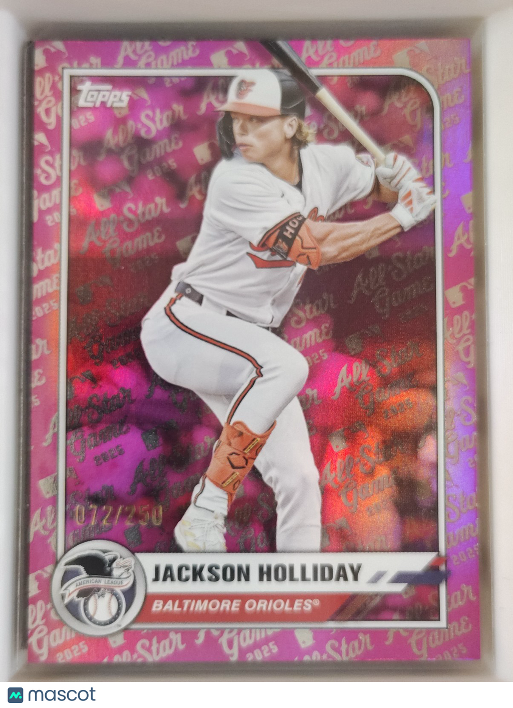 2025 Topps All-Star Game #13 Jackson Holliday Pink 072/250