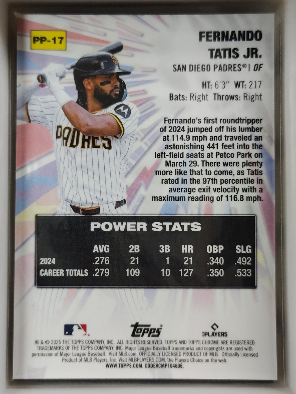 2025 Topps Chrome Power Players #PP-17 Fernando Tatís Jr.
