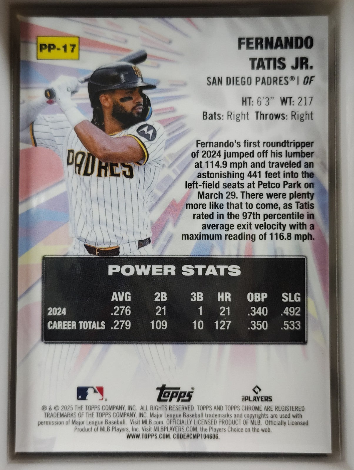 2025 Topps Chrome Power Players #PP-17 Fernando Tatís Jr.