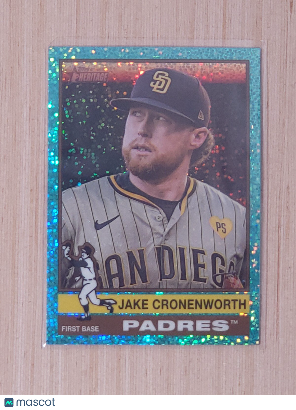 2025 Topps Heritage - Jake Cronenworth #285 Chrome Teal Sparkle Refractor