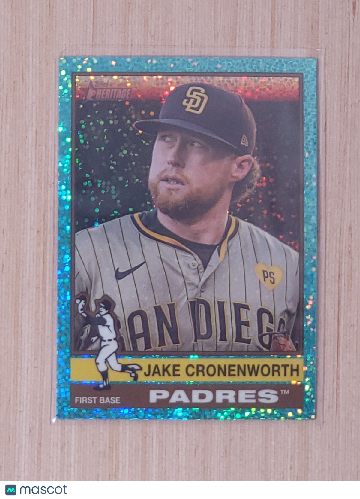 2025 Topps Heritage - Jake Cronenworth #285 Chrome Teal Sparkle Refractor