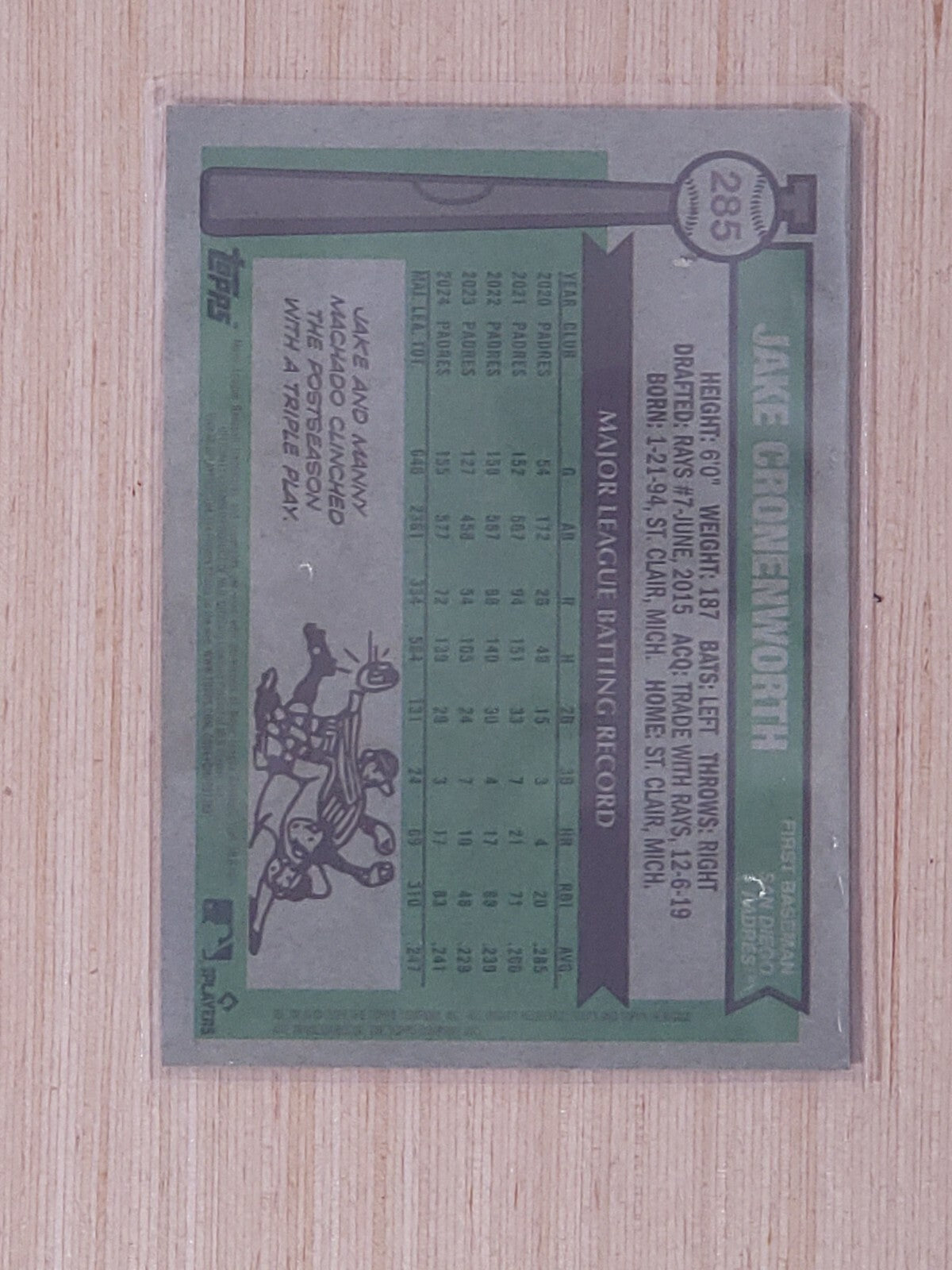 2025 Topps Heritage - Jake Cronenworth #285 Chrome Teal Sparkle Refractor
