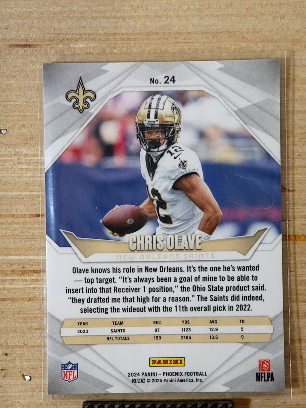 2024 Panini Phoenix - Chris Olave #24 Purple Fade