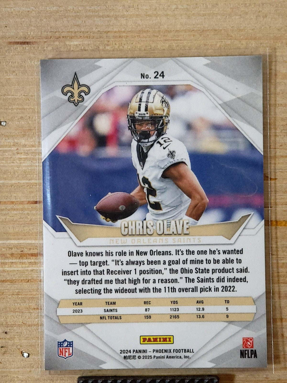 2024 Panini Phoenix - Chris Olave #24 Purple Fade