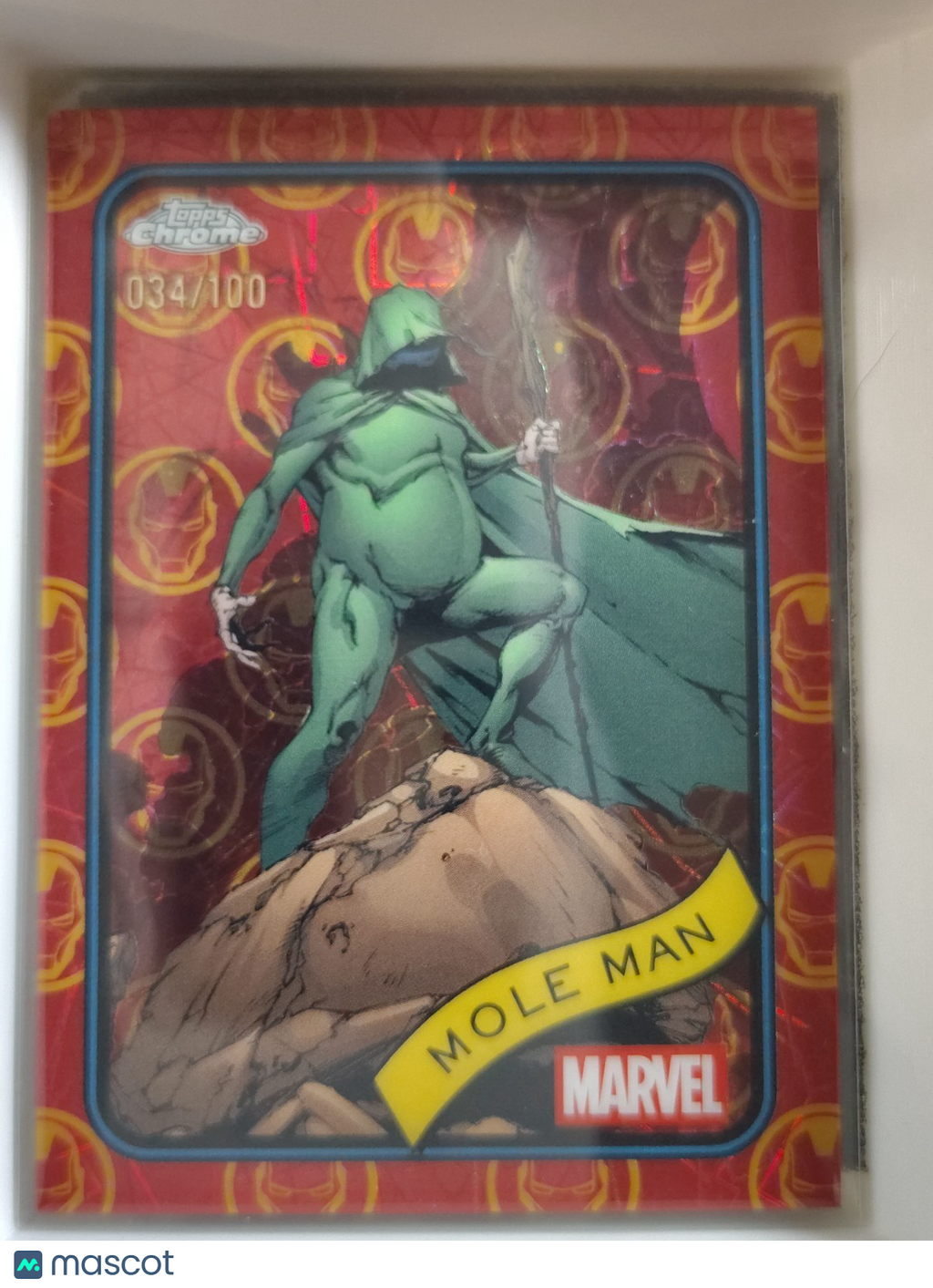 2025 Topps Chrome Marvel #26 Mole Man 034/100 Iron Man