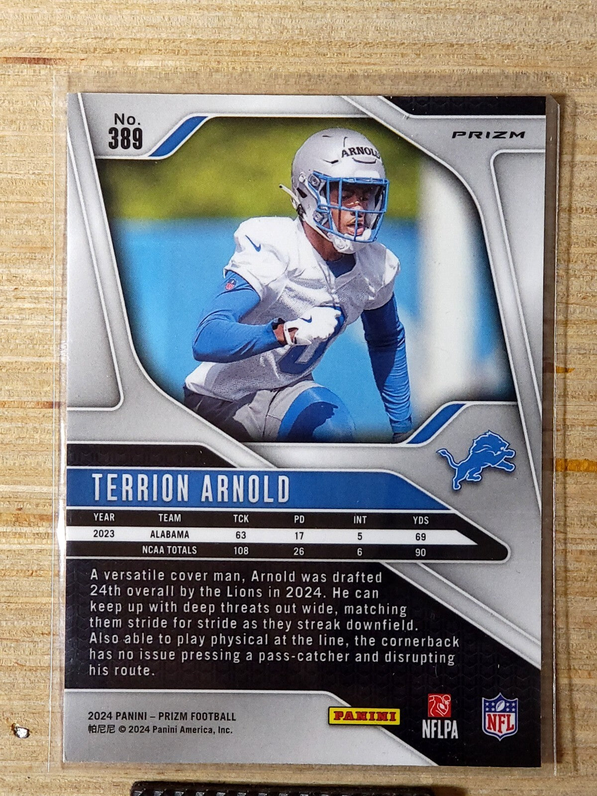 2024 Panini Prizm Orange Disco Prizm #389 Terrion Arnold