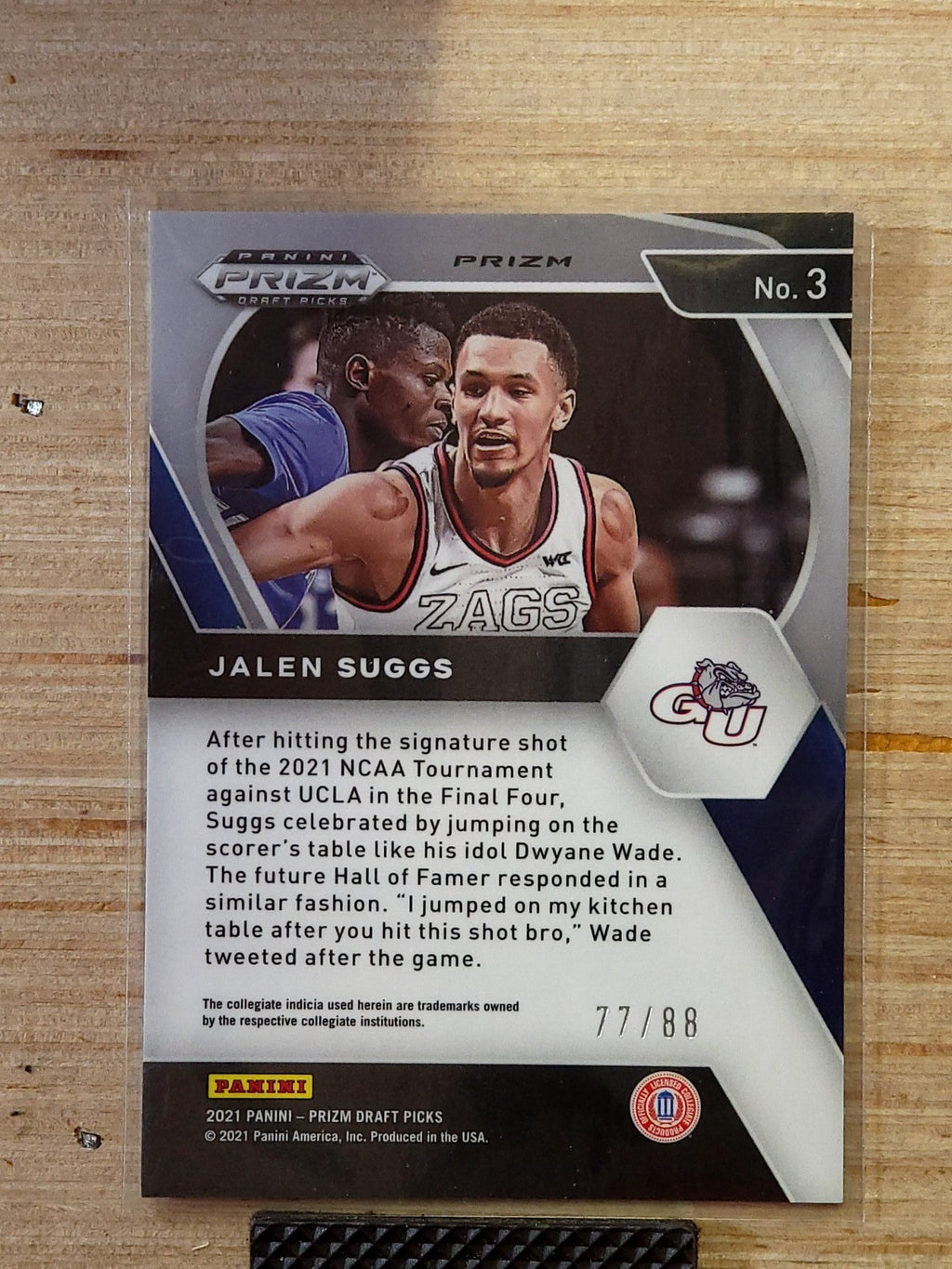 2021-22 Panini Prizm Draft Picks - Jalen Suggs #3 Choice Red 77/88