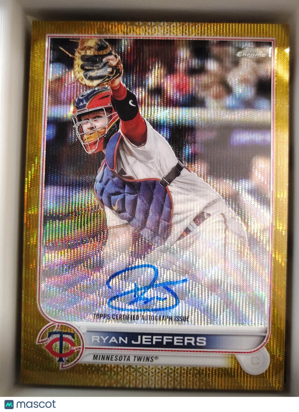 2022 Topps Chrome - Chrome Veteran Autos Ryan Jeffers #CVA-RJ Gold Wave /50