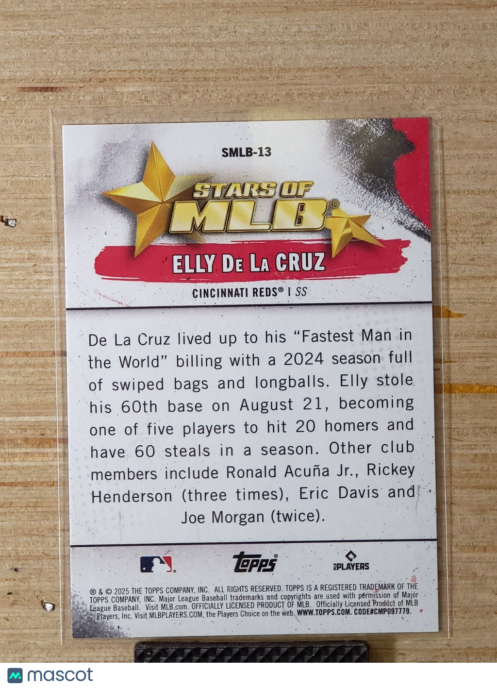 2025 Topps Series 1 - Stars of Mlb Elly De La Cruz #SMLB-13