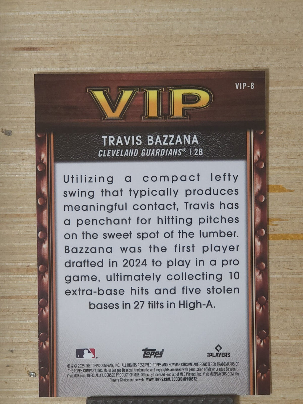 2025 Bowman Chrome VIP #VIP-8 Travis Bazzana