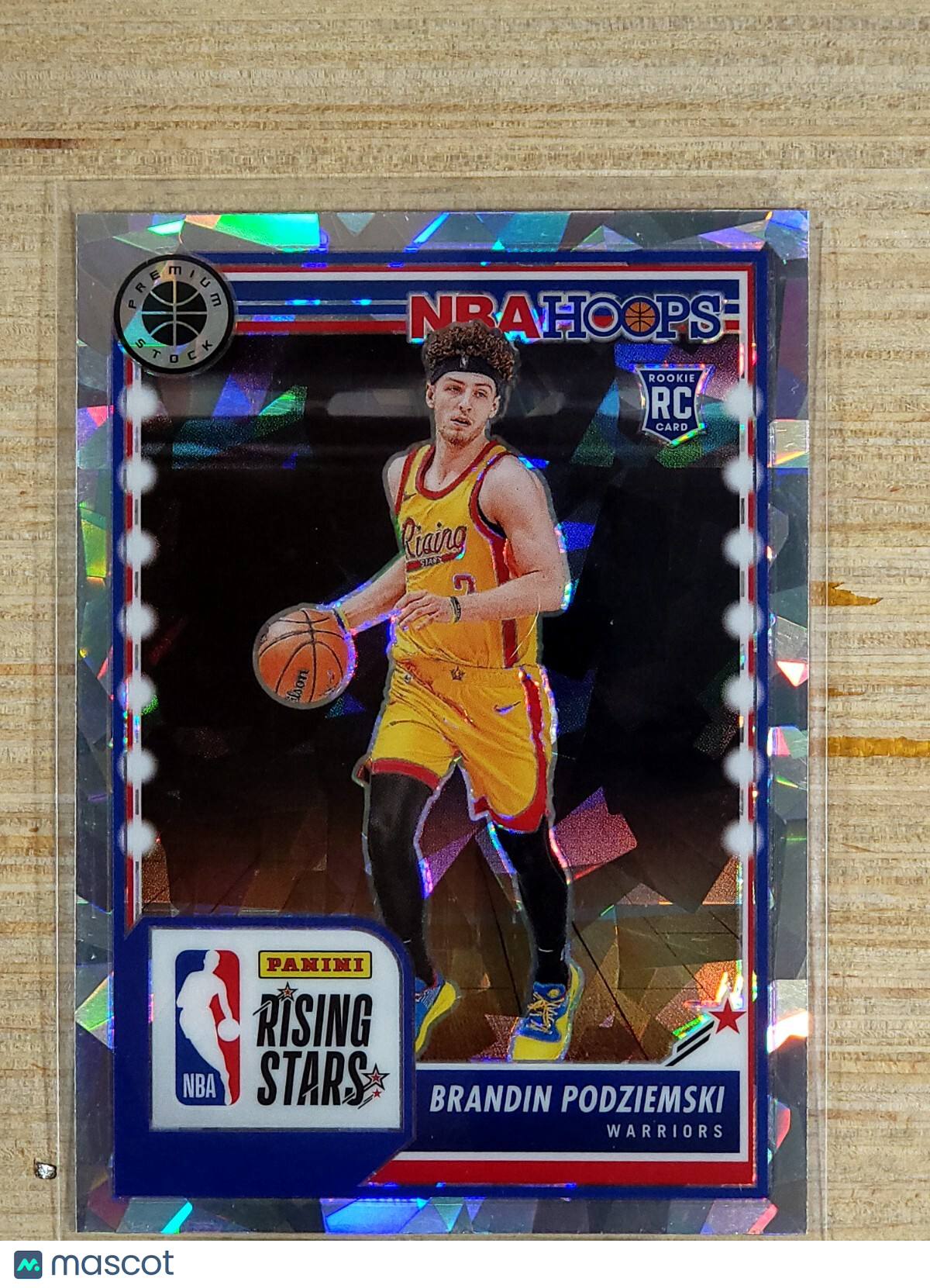 2023-24 Panini NBA Hoops Premium Stock Rising Stars #297 Brandin Podziemski Ice