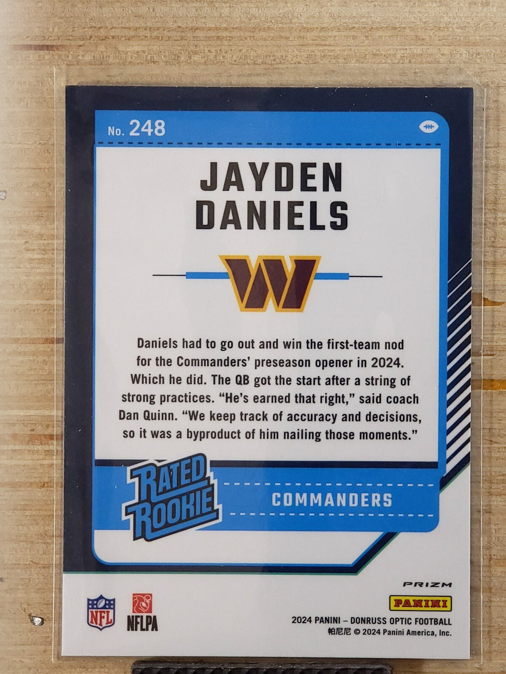 2024 Panini Donruss - Rated Rookie Jayden Daniels #248 Green Hyper