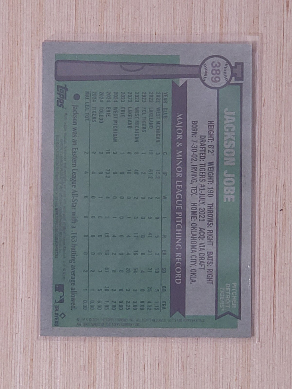2025 Topps Heritage - Jackson Jobe #389 (RC) Chrome