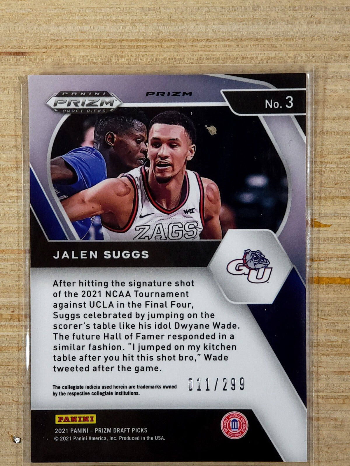 2021-22 Panini Prizm Draft Picks - #3 Jalen Suggs Red 011/299