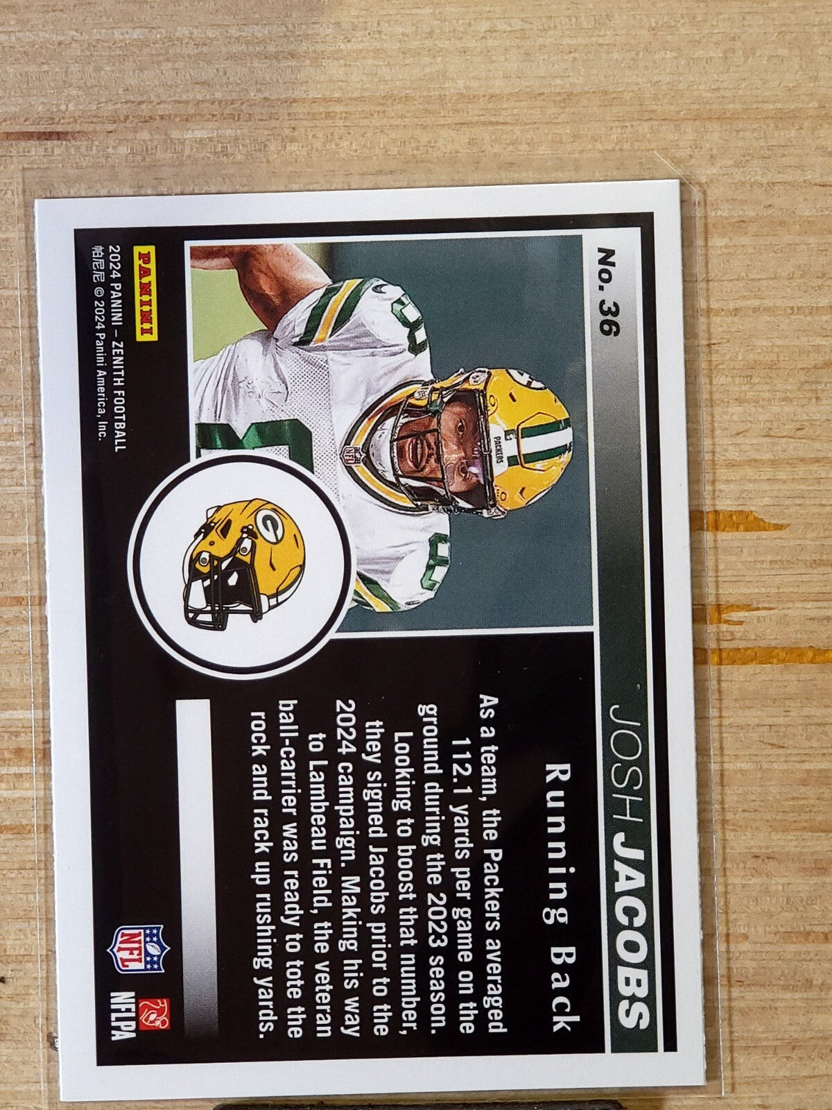 2024 Panini Zenith- Josh Jacobs #36 2 Min Drill