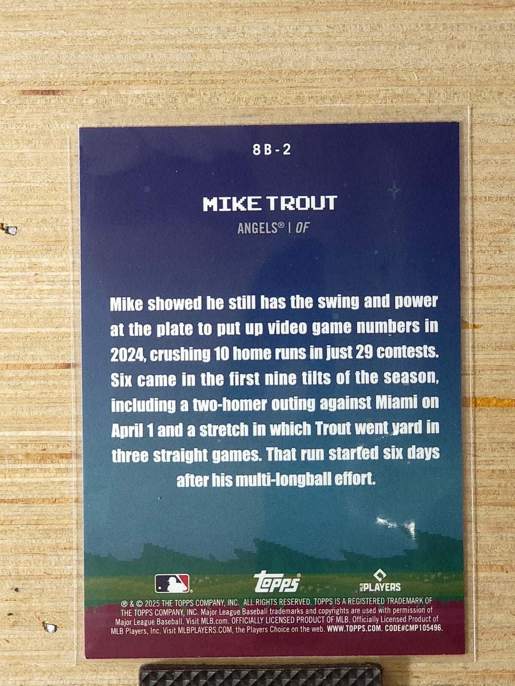 2025 Topps Celebration 8-Bit Ballers #8B-2 Mike Trout