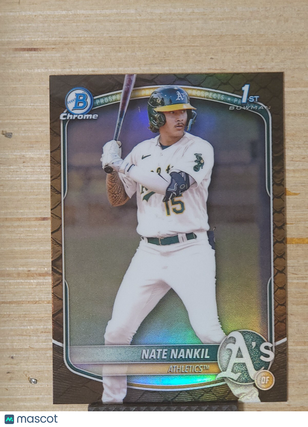 2025 Bowman - Chrome Prospects #BCP-102 Nate Nankil Reptilian