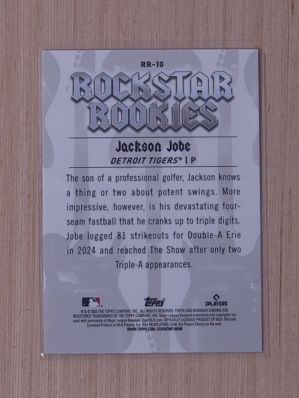 2025 Bowman Jackson Jobe Chrome Rockstar Rookies #RR-10