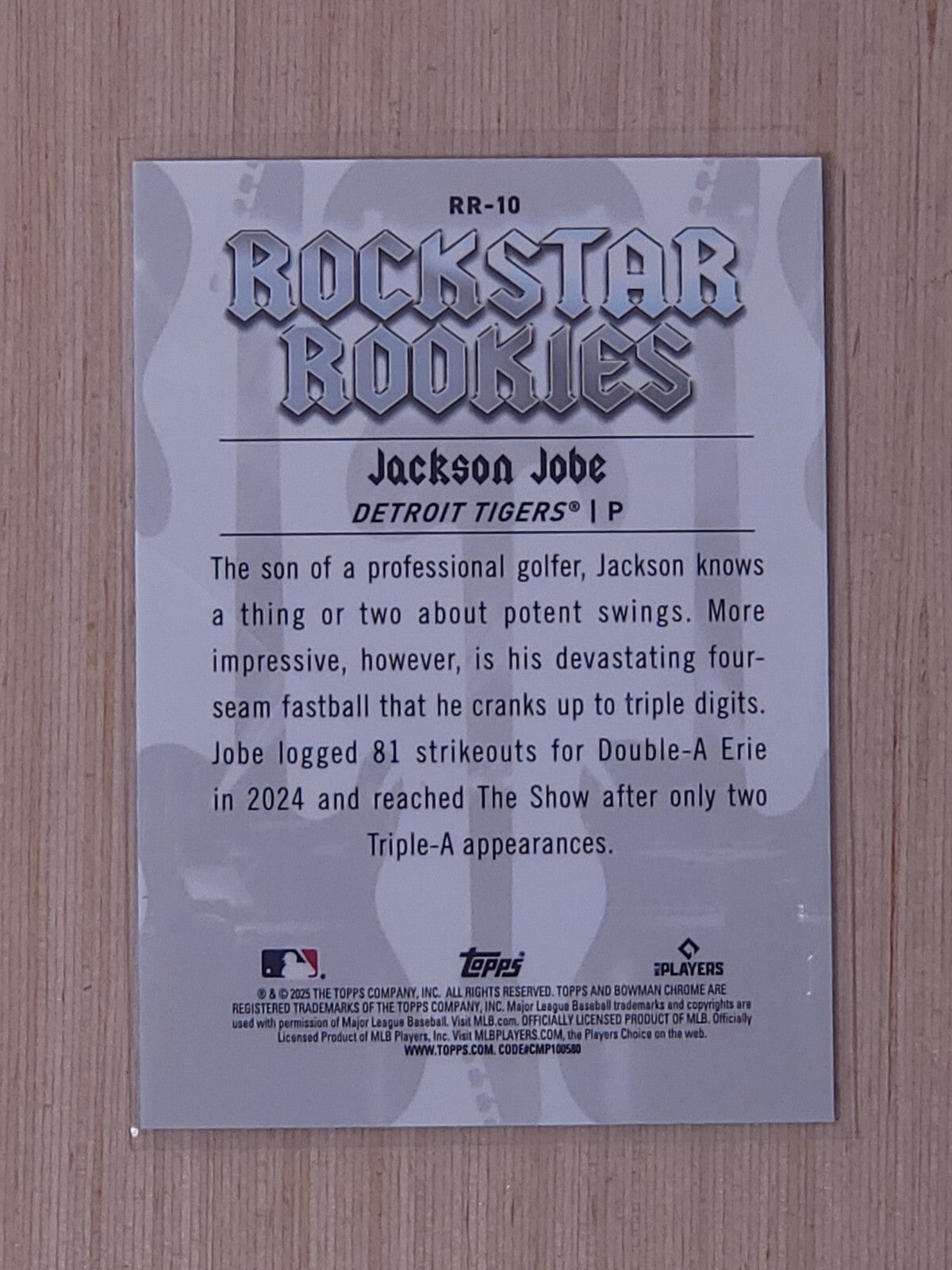 2025 Bowman Jackson Jobe Chrome Rockstar Rookies #RR-10